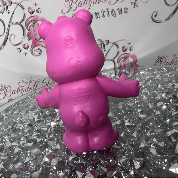 Carebear mini action figure rainbow pink hard plastic toy cute bear 🐻 - Picture 4 of 4